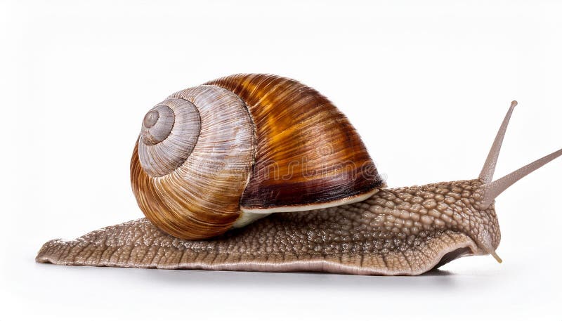 Caracol aislado en un fondo blanco stock de ilustración