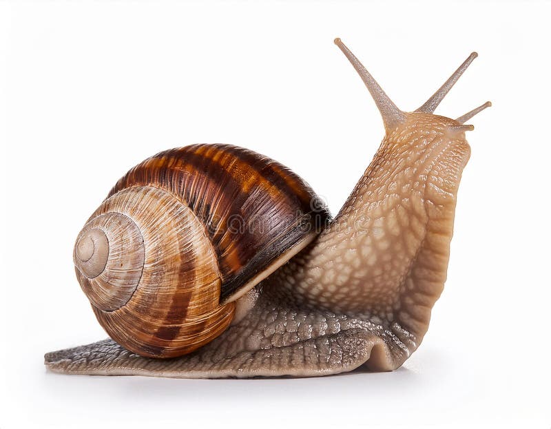 Caracol aislado en un fondo blanco stock de ilustración