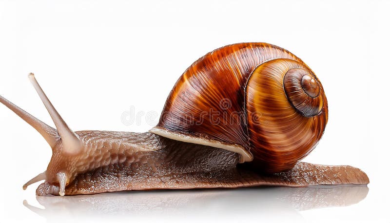 Caracol aislado en un fondo blanco stock de ilustración