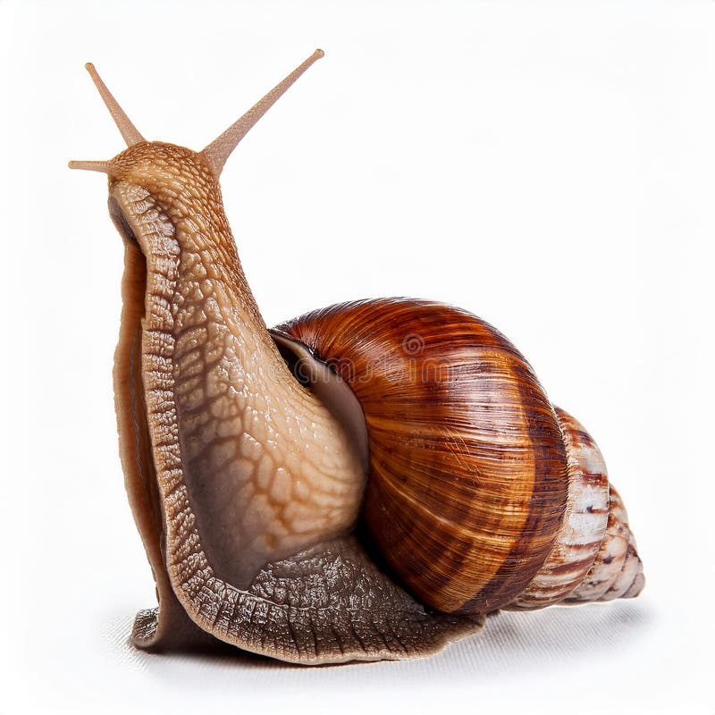 Caracol aislado en un fondo blanco stock de ilustración