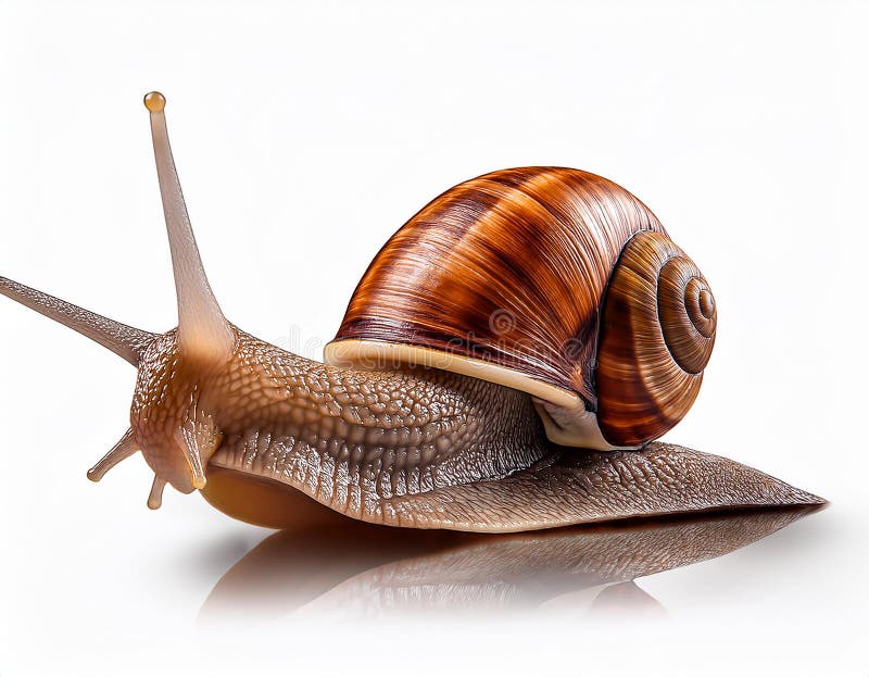 Caracol aislado en un fondo blanco stock de ilustración