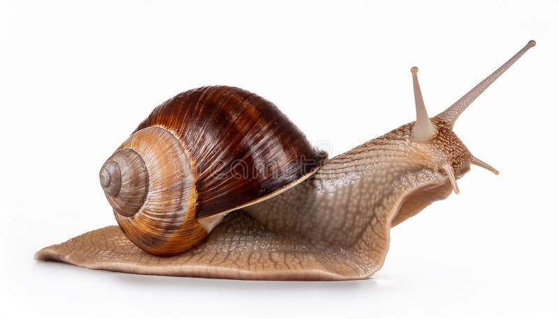 Caracol aislado en un fondo blanco stock de ilustración