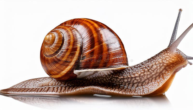 Caracol aislado en un fondo blanco stock de ilustración