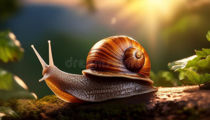 Caracol aislado en un fondo blanco stock de ilustración