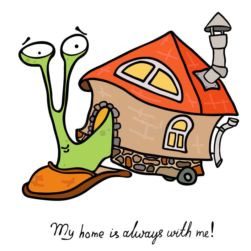 Caracol con casa libre illustration Caracol con casa libre illustration