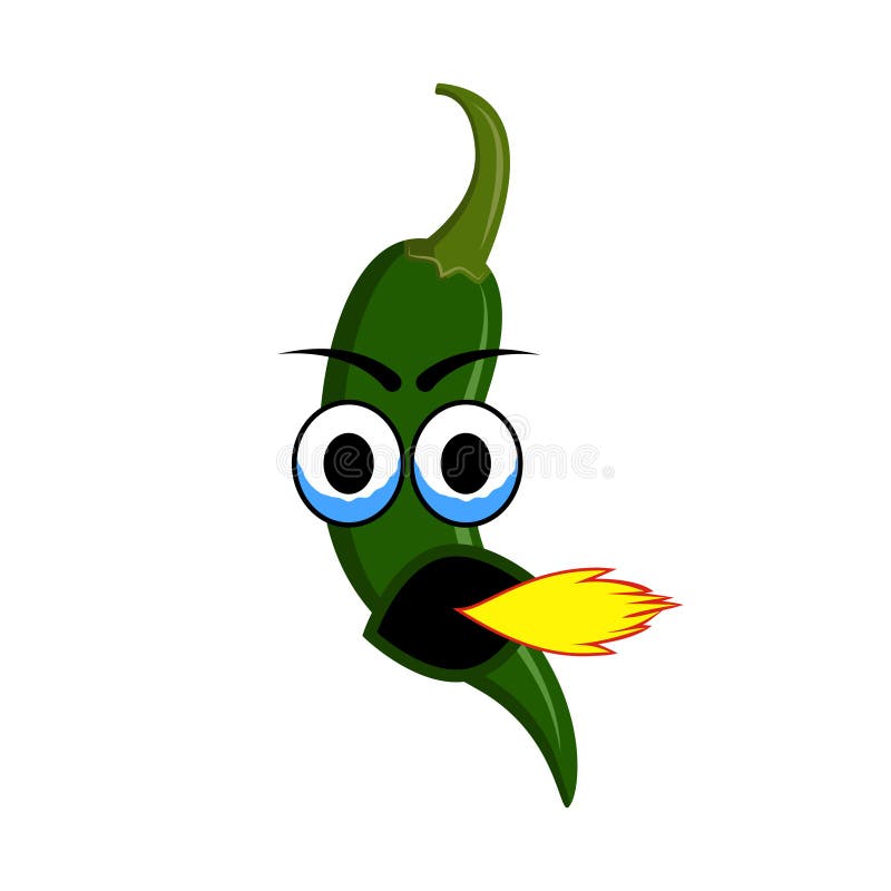 Caracteres verdes calientes de la pimienta de la historieta de Chili Jalapeno ilustración del vector Caracteres verdes calientes de la pimienta de la historieta de Chili Jalapeno ilustración del vector