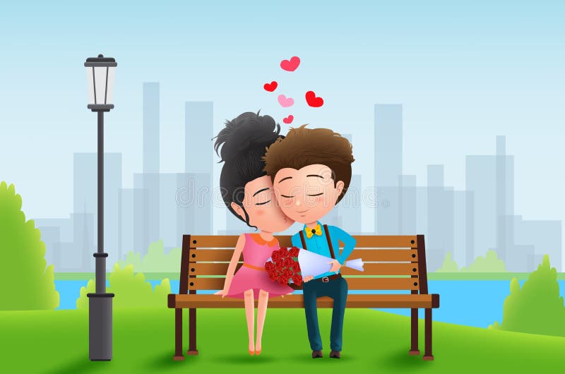 Caracteres vetoriais de datação de casal Valentine Valentines ama personagens apaixonados, beijando e namorando ilustração do vetor Caracteres vetoriais de datação de casal Valentine Valentines ama personagens apaixonados, beijando e namorando ilustração do vetor