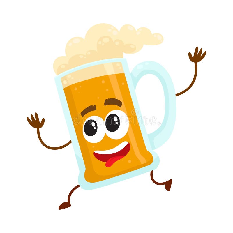Biere Drole Illustration De Vecteur Illustration Du Expressif