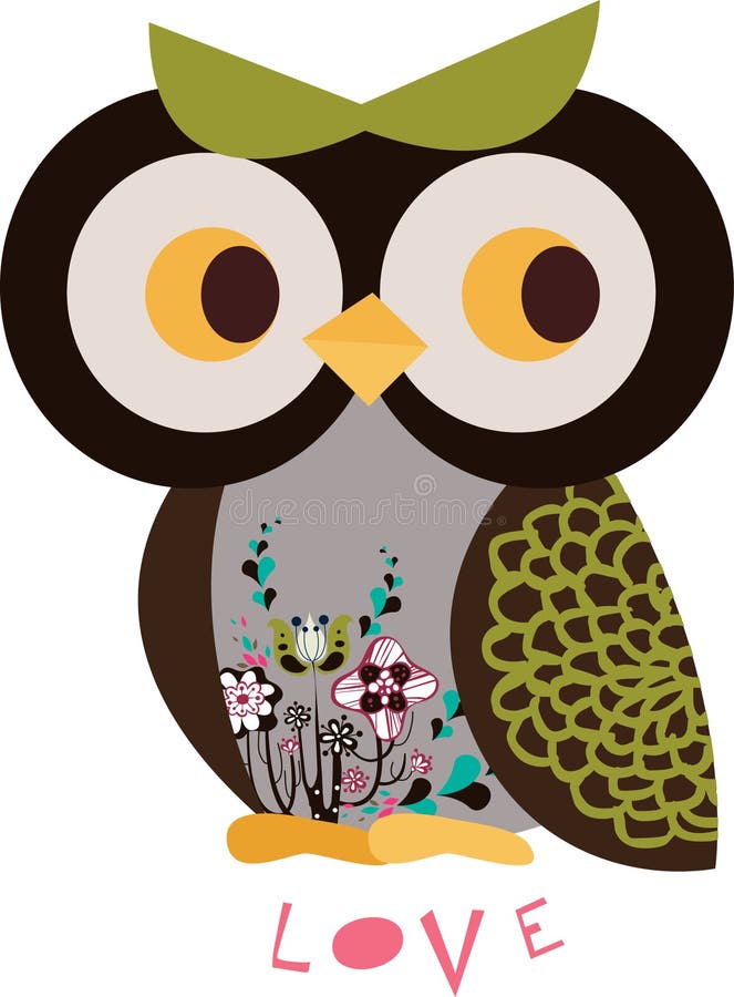 Simple owl character graphic design. Simple owl character graphic design