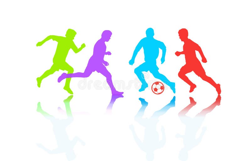 Caractères de dessin animé et de sport illustration stock Caractères de dessin animé et de sport illustration stock