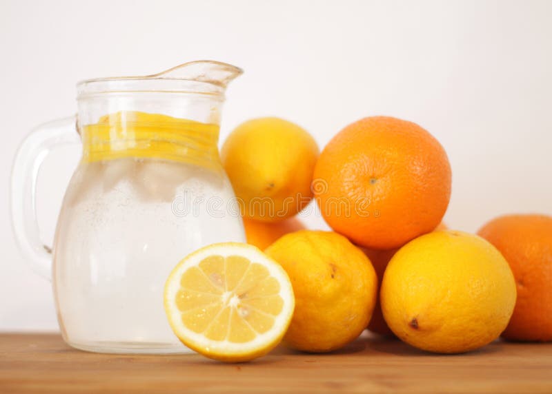 Carafe of Water with Ice and Citrus Stock Photo Image of cocktail
