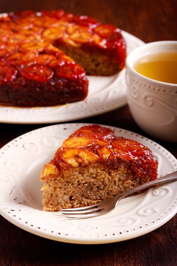 Caramel Banana Upside Down Cake Stock Photo Image of breakfast, treat