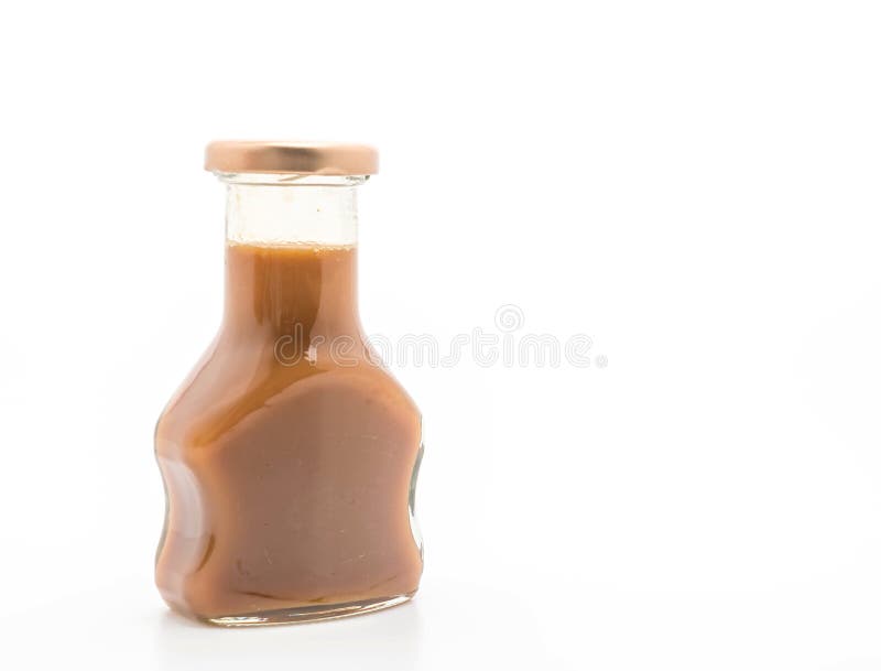 Caramel Bottle Sauce on White Stock Photo Image of caramel, home