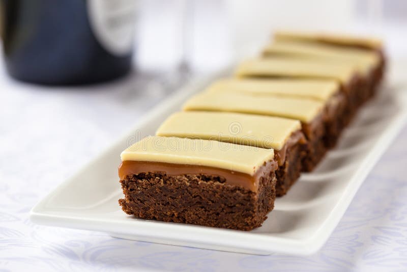 Caramel brownie bars stock photo. Image of caramel, coffee 36738554