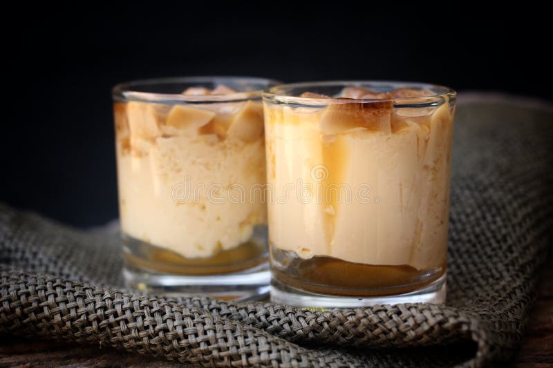 Caramel custard stock photo. Image of cream, syrup, custard 35427922
