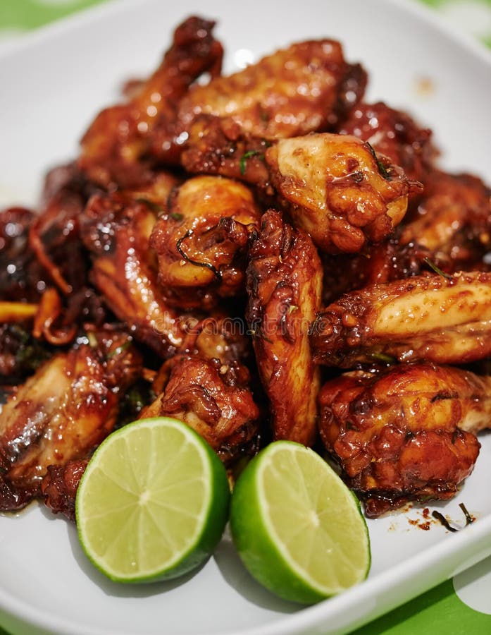 Caramelized Asian Chicken Wings Stock Photo Image of nutrition, heat