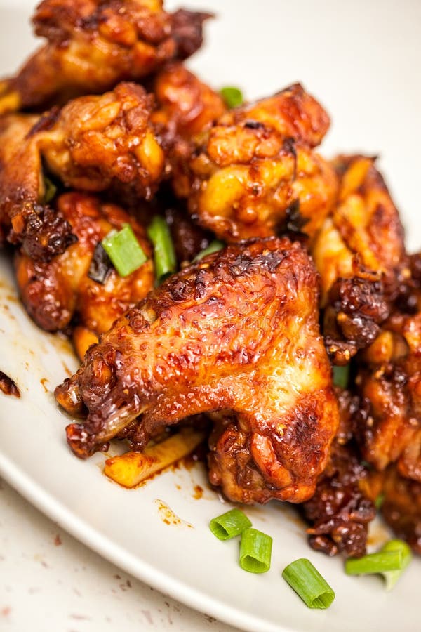 Caramelized chicken wings stock image. Image of nutrition 40657359