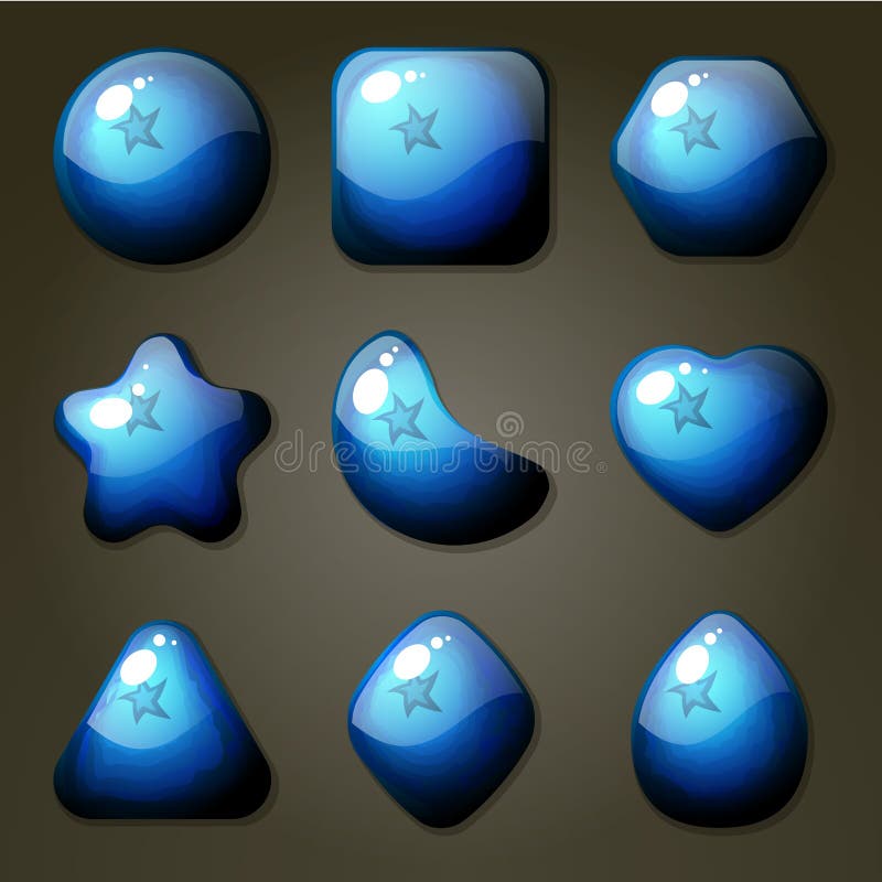 Caramelos de Bluberry para el juego del partido tres ilustración del vector Caramelos de Bluberry para el juego del partido tres ilustración del vector