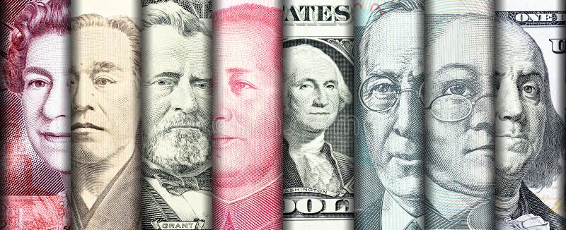 Faces of famous leader on banknotes of the main country in the world. Faces of famous leader on banknotes of the main country in the world.