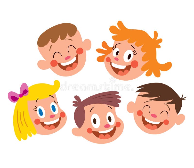 Caras felices de los cabritos libre illustration Caras felices de los cabritos libre illustration