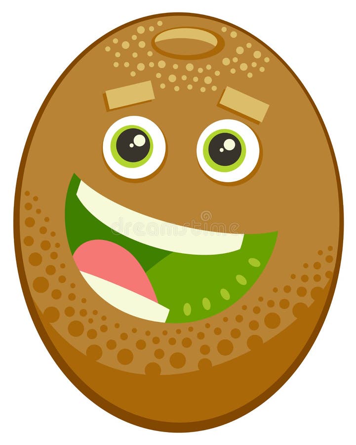 Carattere del kiwi del fumetto illustrazione vettoriale