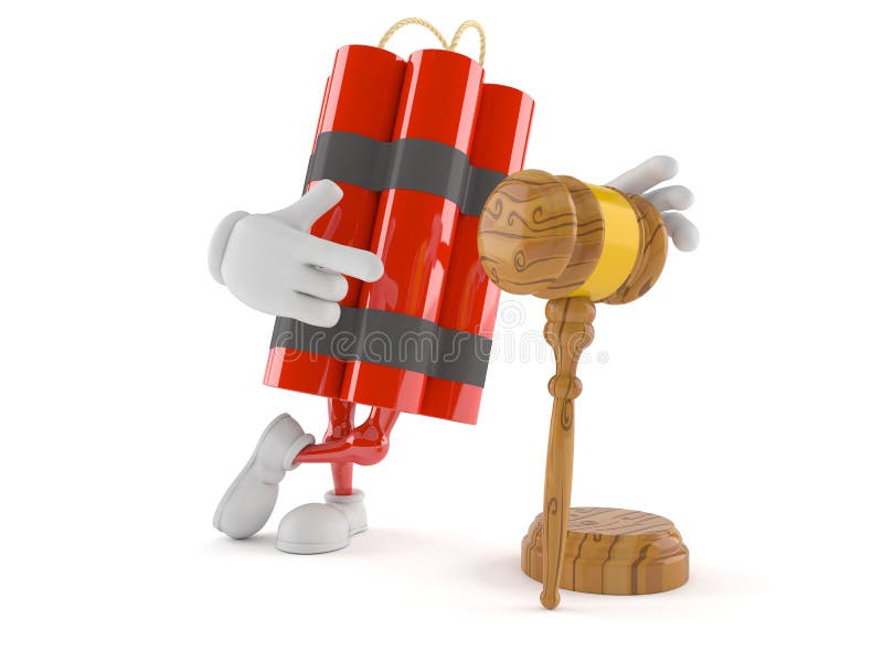 Carattere della dinamite con il martelletto royalty illustrazione gratis Carattere della dinamite con il martelletto royalty illustrazione gratis