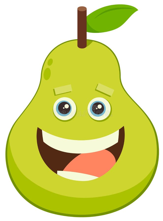 Carattere della frutta della pera del fumetto illustrazione di stock Carattere della frutta della pera del fumetto illustrazione di stock