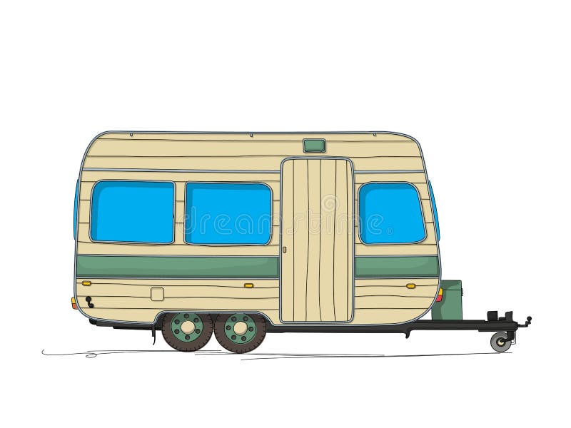 Caravan stock illustration