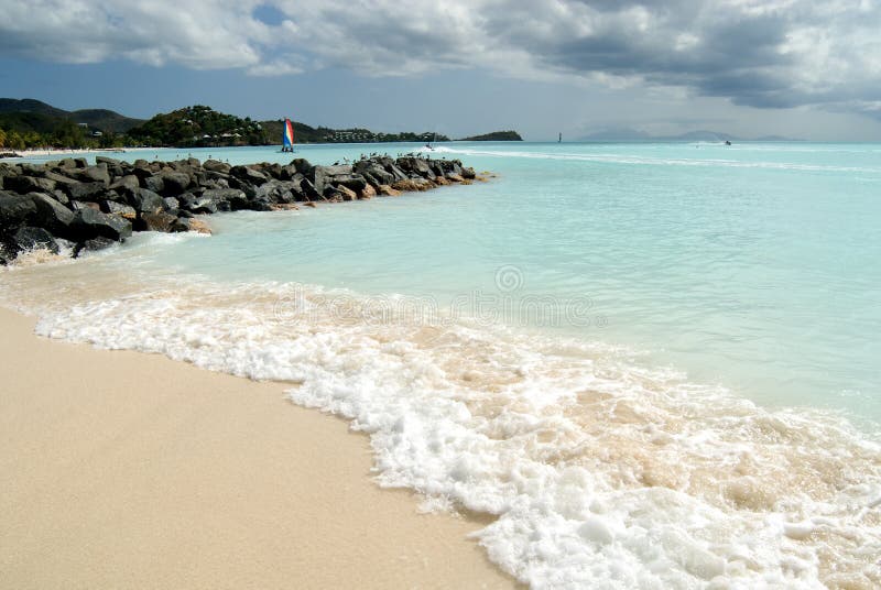 Beautifull caribbean beach with turquoise sea. Beautifull caribbean beach with turquoise sea