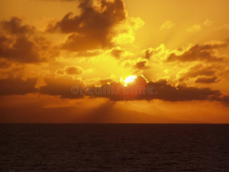 Caraïbische Zonsondergang royalty-vrije stock afbeelding Caraïbische Zonsondergang royalty-vrije stock afbeelding