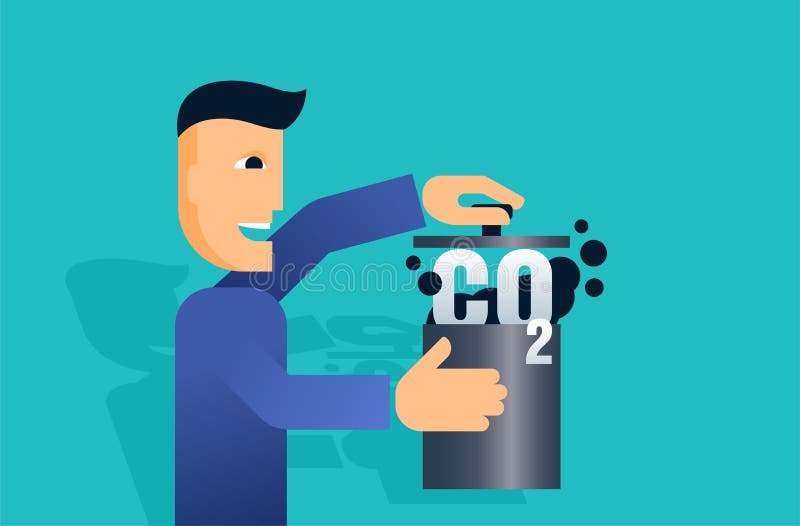Carbon Capture Technology - CO2 neutral strategy vector illustration