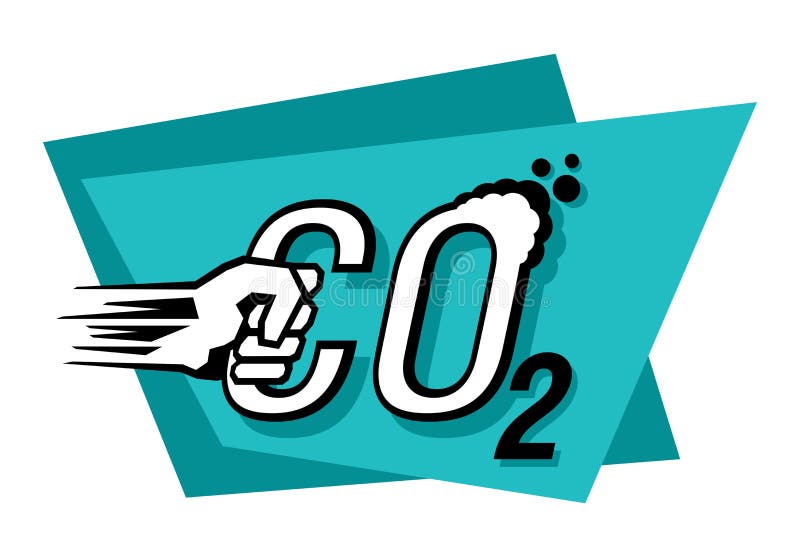 Carbon Capture Technology - CO2 neutral strategy stock illustration