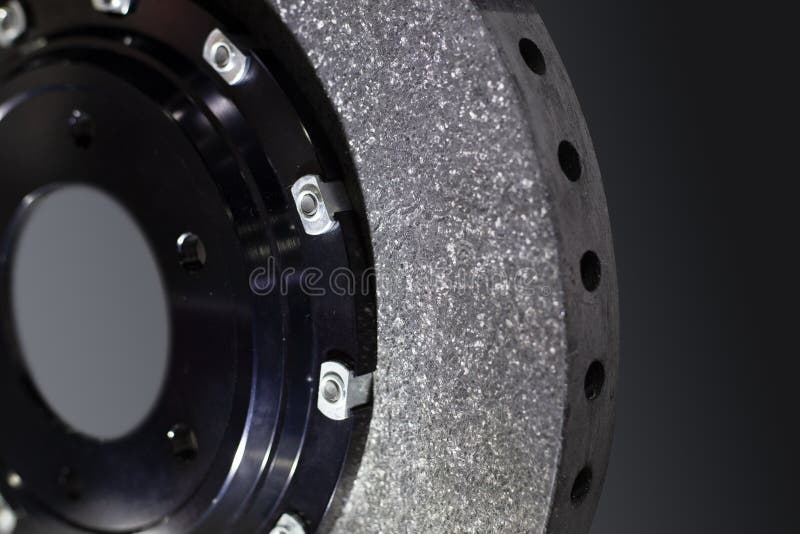 Carbon Ceramic Disc Brake Part Closeup High Performance Part in Supercar Stock Photo Image of