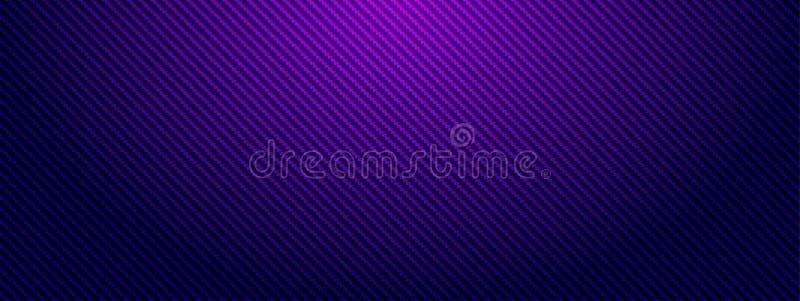 Vector Abstract Purple and Dark Blue Gradient Background Banner with Seamless Carbon Fibers Texture