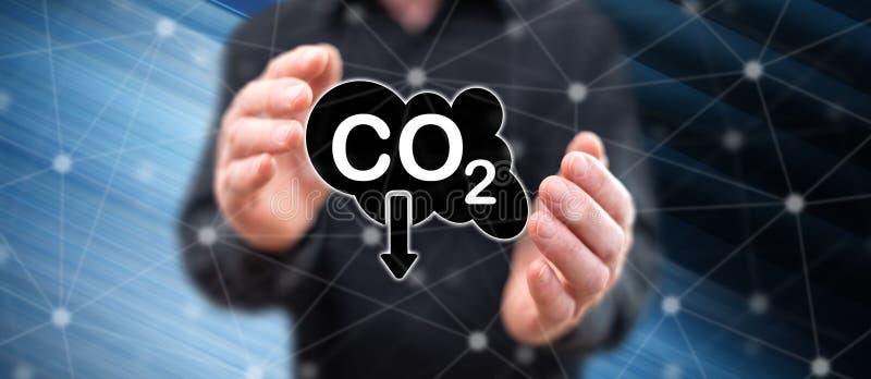 Concept of carbon reduction royalty free stock photography