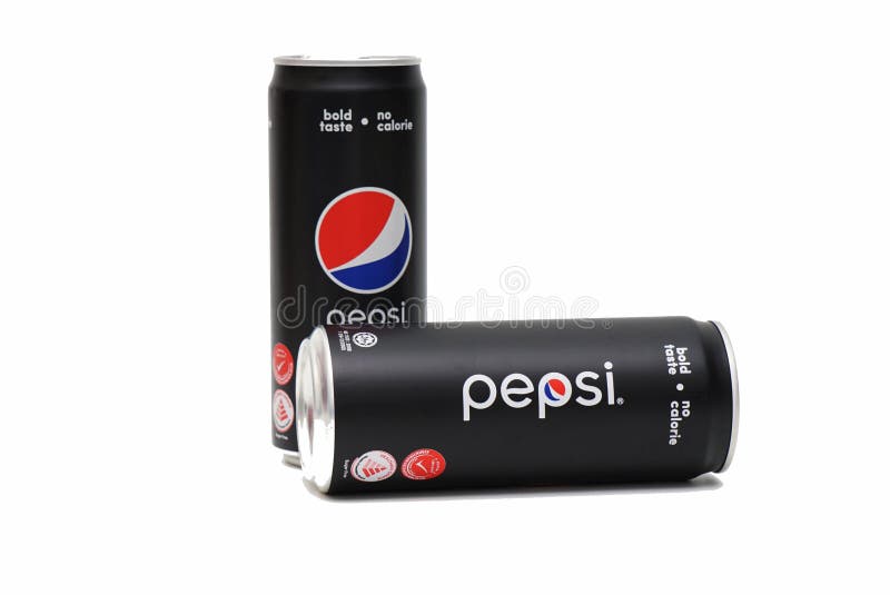 Carbonated Drinks, PEPSI Water in Canned Black. Editorial Stock Image ...