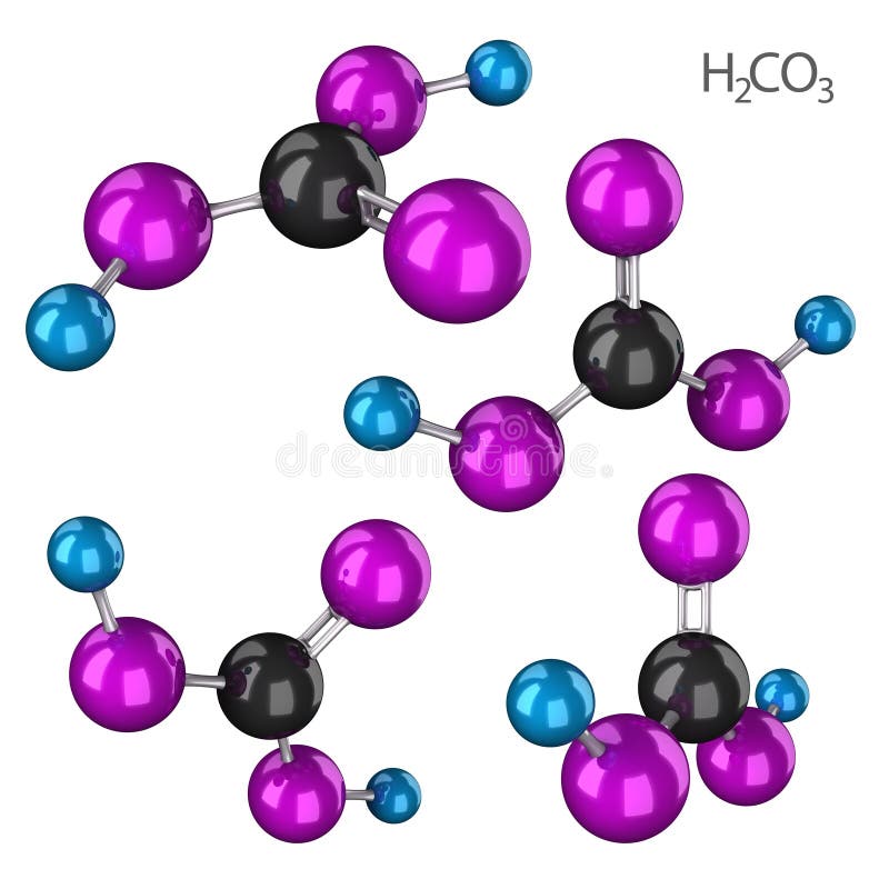Carbonic acid molecule set stock illustration. Illustration of sphere