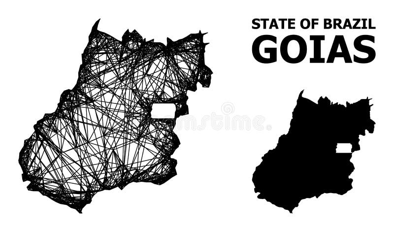 Carcass Map of Goias State vector illustration