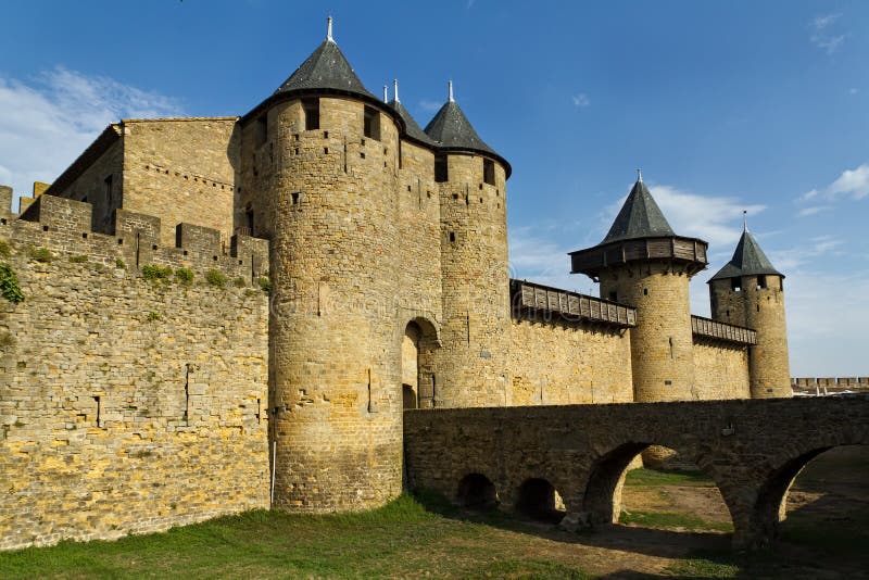 Carcassonne, France, UNESCO. Castle royalty free stock images