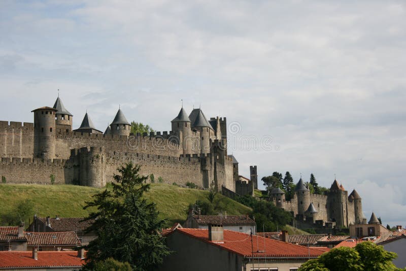 carcassonne slott arkivbild carcassonne slott arkivbild