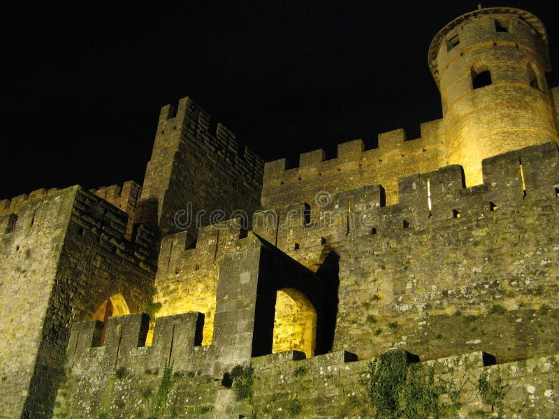Carcassonne slott arkivbilder Carcassonne slott arkivbilder