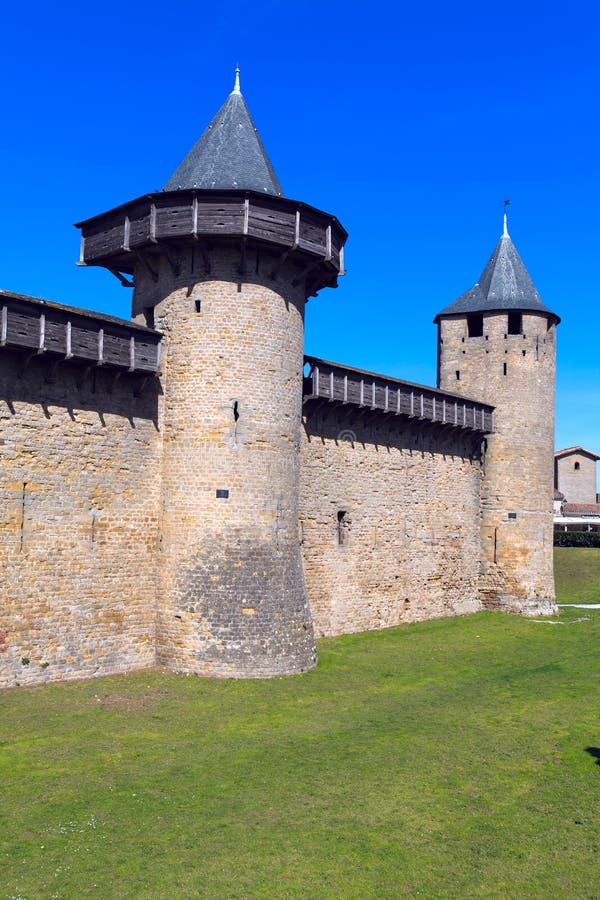 Carcassonne wall stock photography