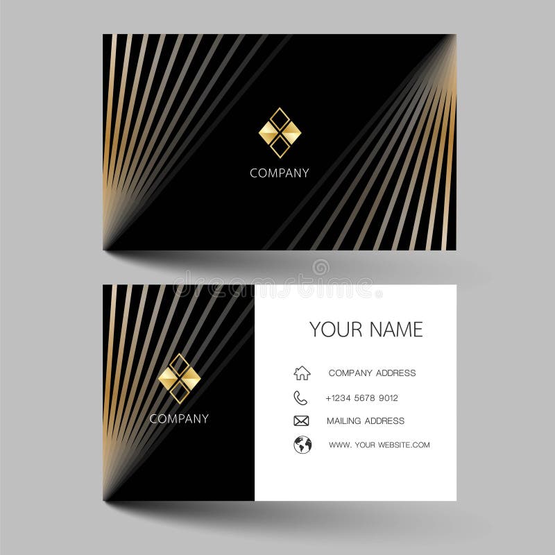 Black modern business card design. With inspiration from the abstract contact card for company. Simple clean template vector illus vector illustration Black modern business card design. With inspiration from the abstract contact card for company. Simple clean template vector illus vector illustration