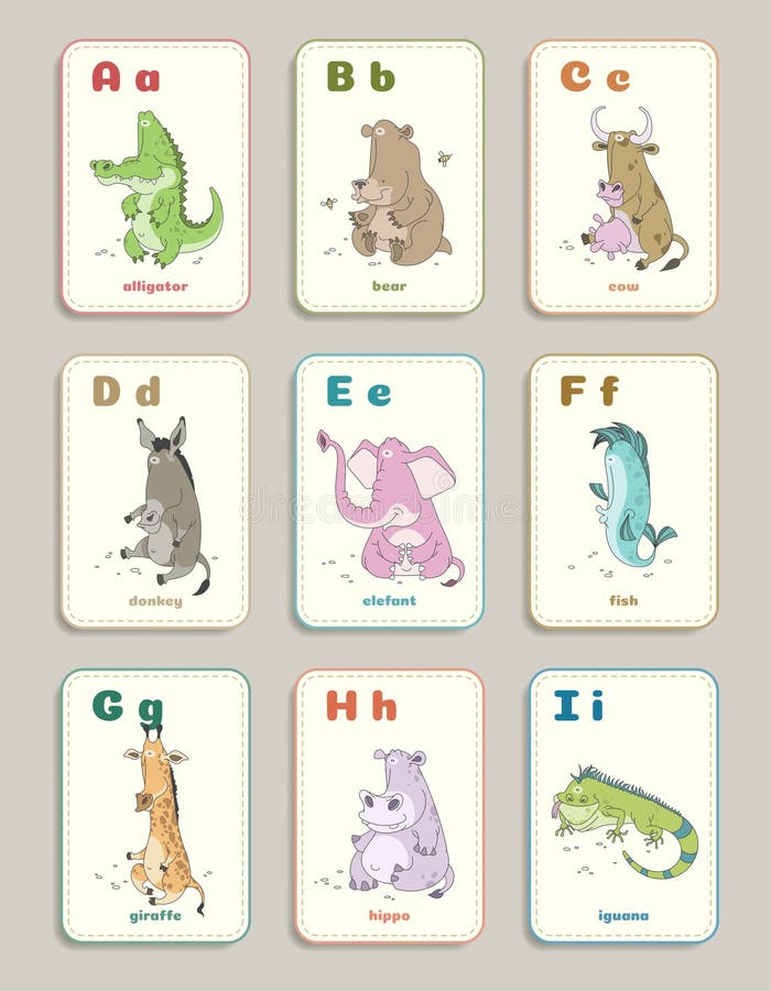 Card Alphabet with Animals Part 1-1 Stock Vector - Illustration of animation, drawing: 185289878 Card Alphabet with Animals Part 1-1 Stock Vector - Illustration of animation, drawing: 185289878