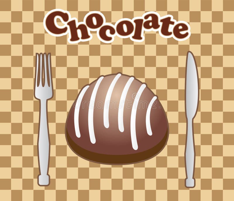 Card with chocolate candy