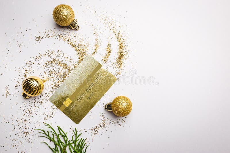 Card de credit de aur stock photography