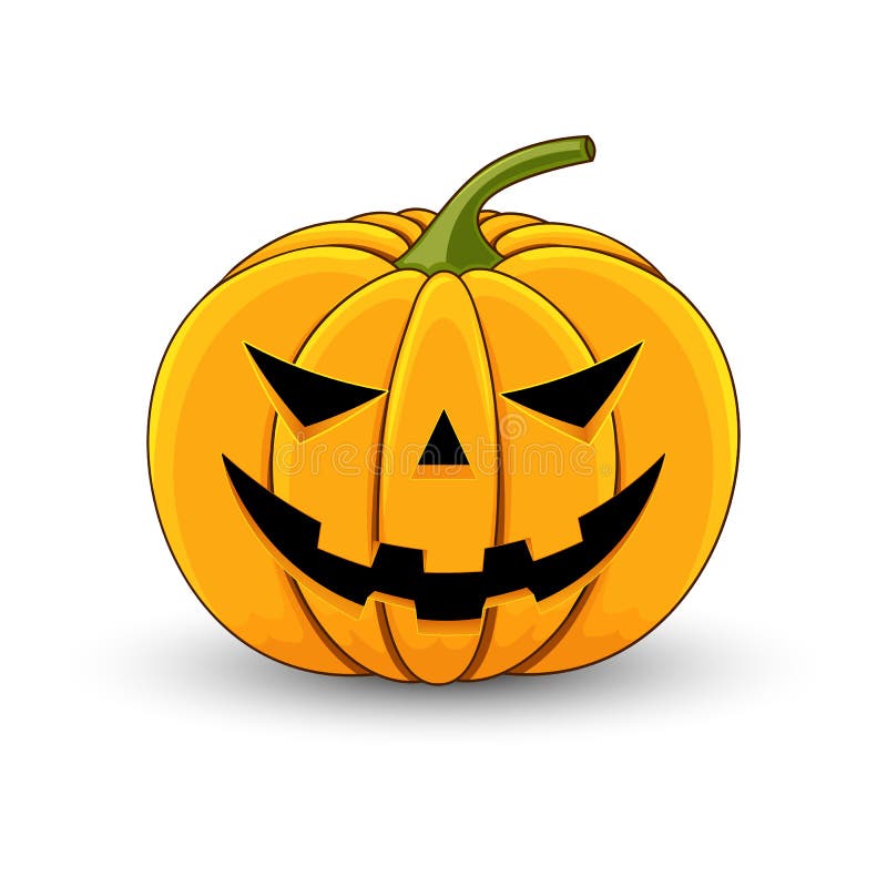 Card with a Evil Pumpkin for Halloween Stock Illustration