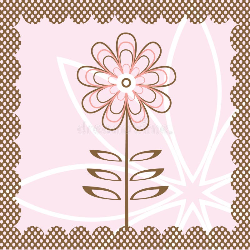 Card with flower