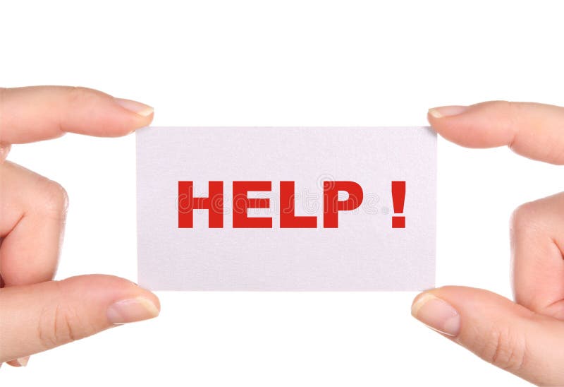 Help! card on red stock photo. Image of engagement, object 18588524