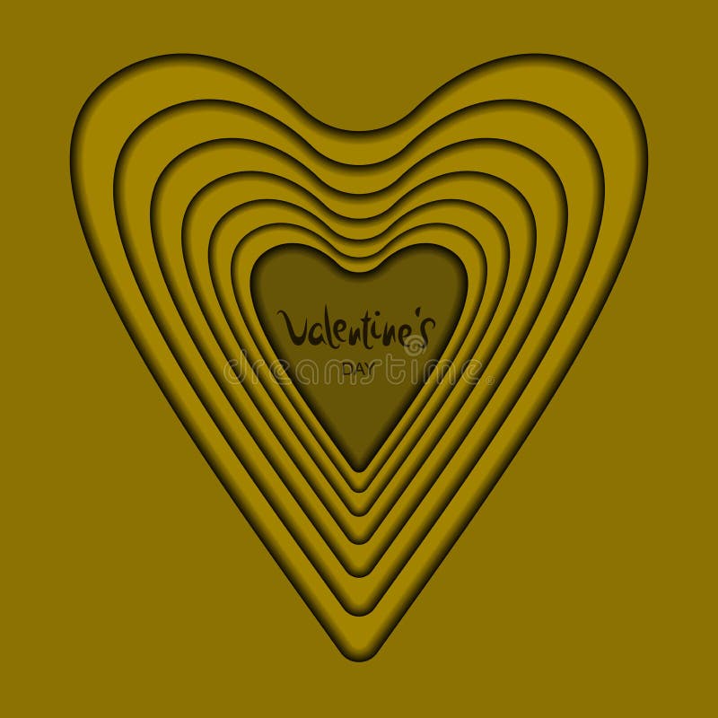Card heart gold stock illustration Card heart gold stock illustration